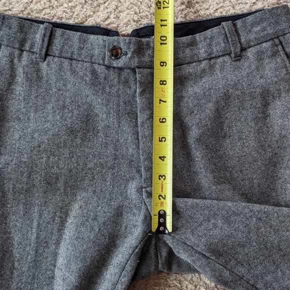 H&M Men's 36 Regular Wool Blend Dress Pants Light Gray Flat Front - Picture 5 of 7